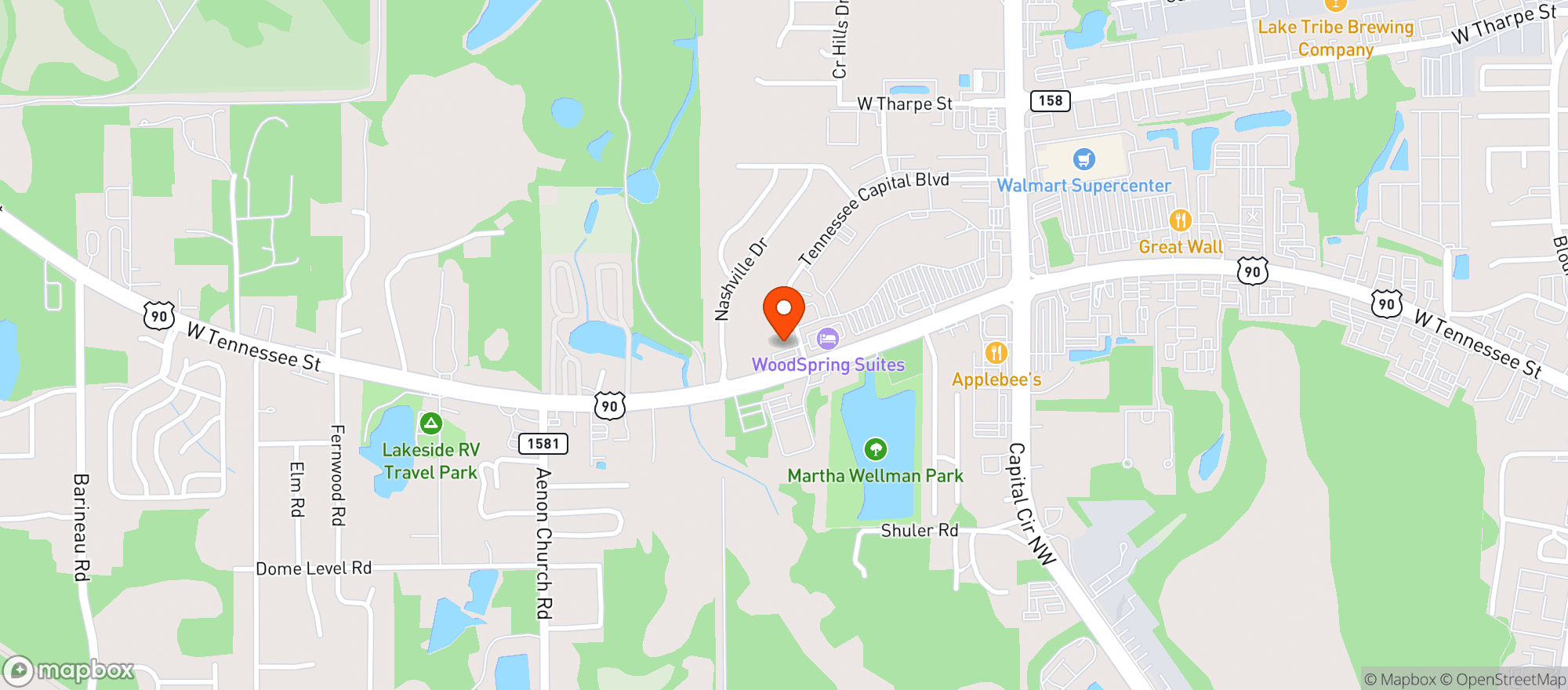 Map showing Circle K #5991