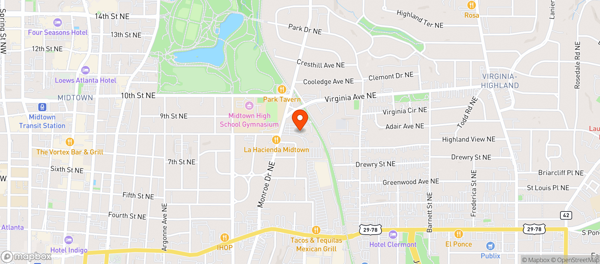 Map showing Trader Joe's