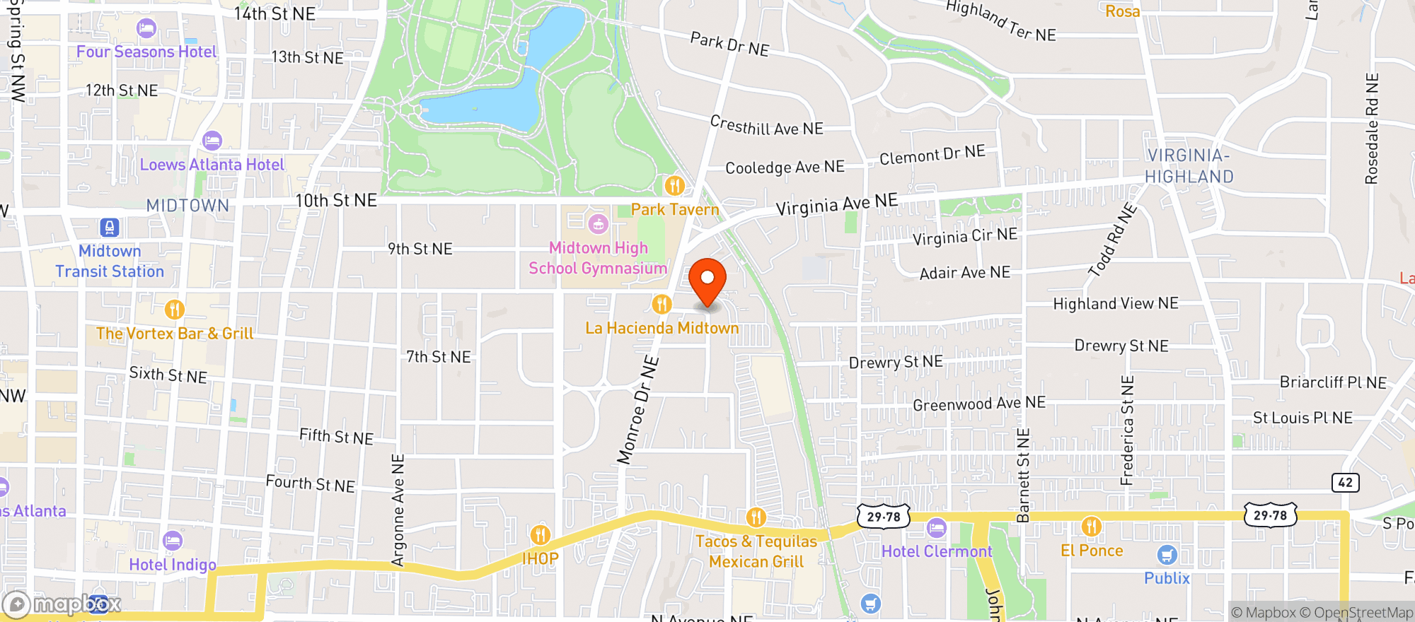 Map showing Alici Oyster Bar
