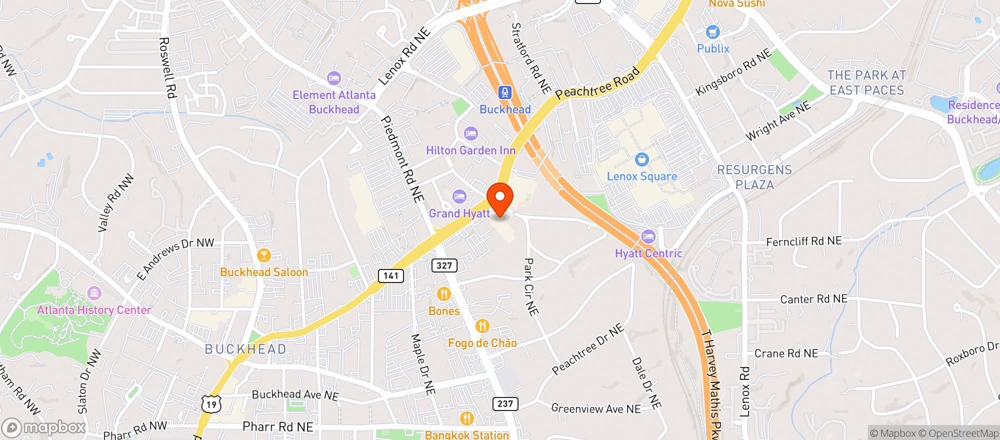 Map showing Ruths Chris Steak House #115