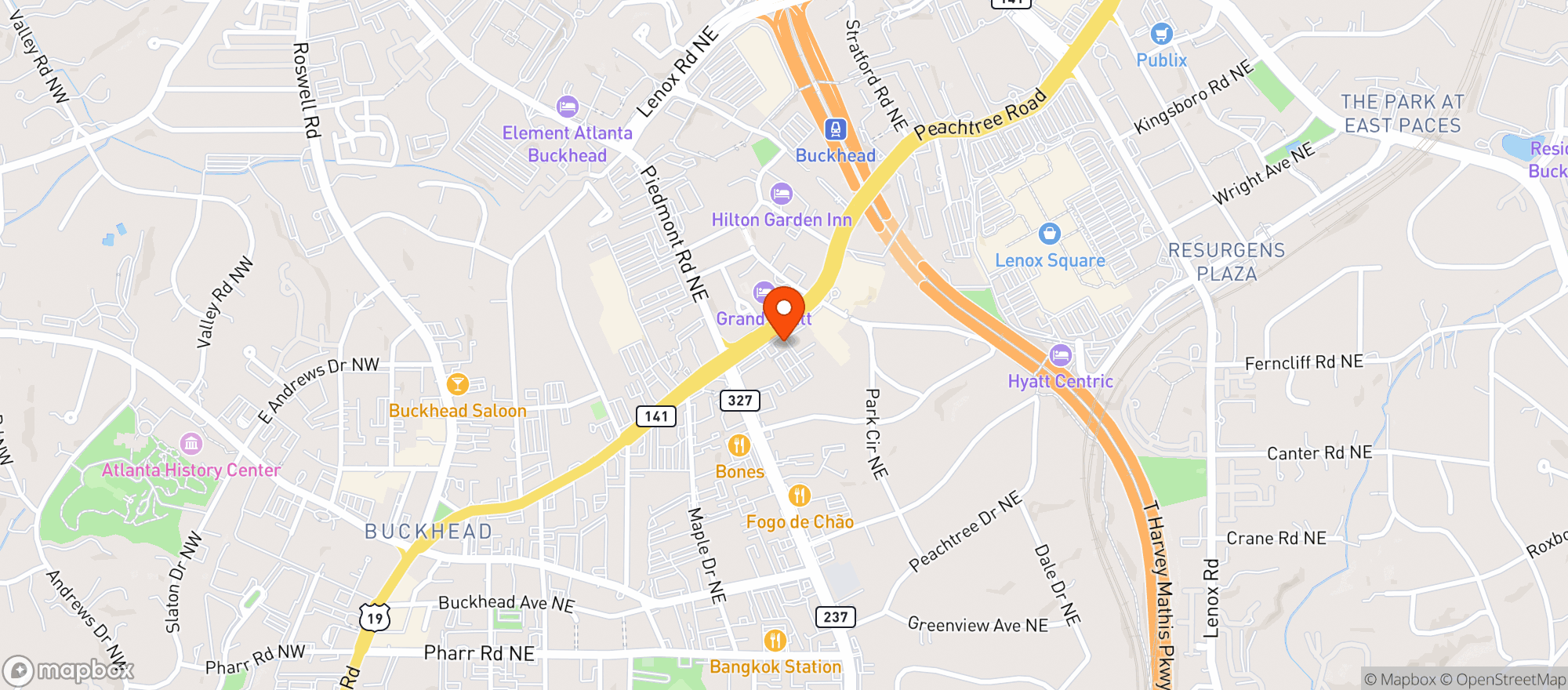 Map showing Vitamin Shoppe - Buckhead
