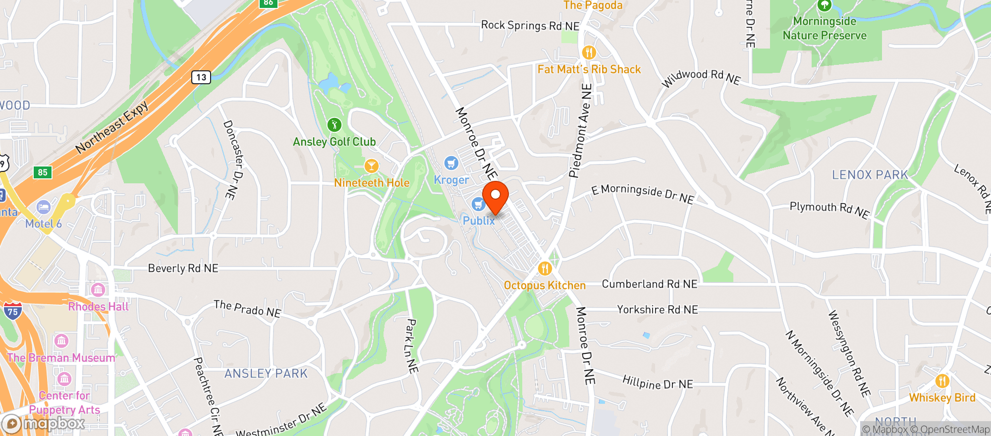 Map showing Publix