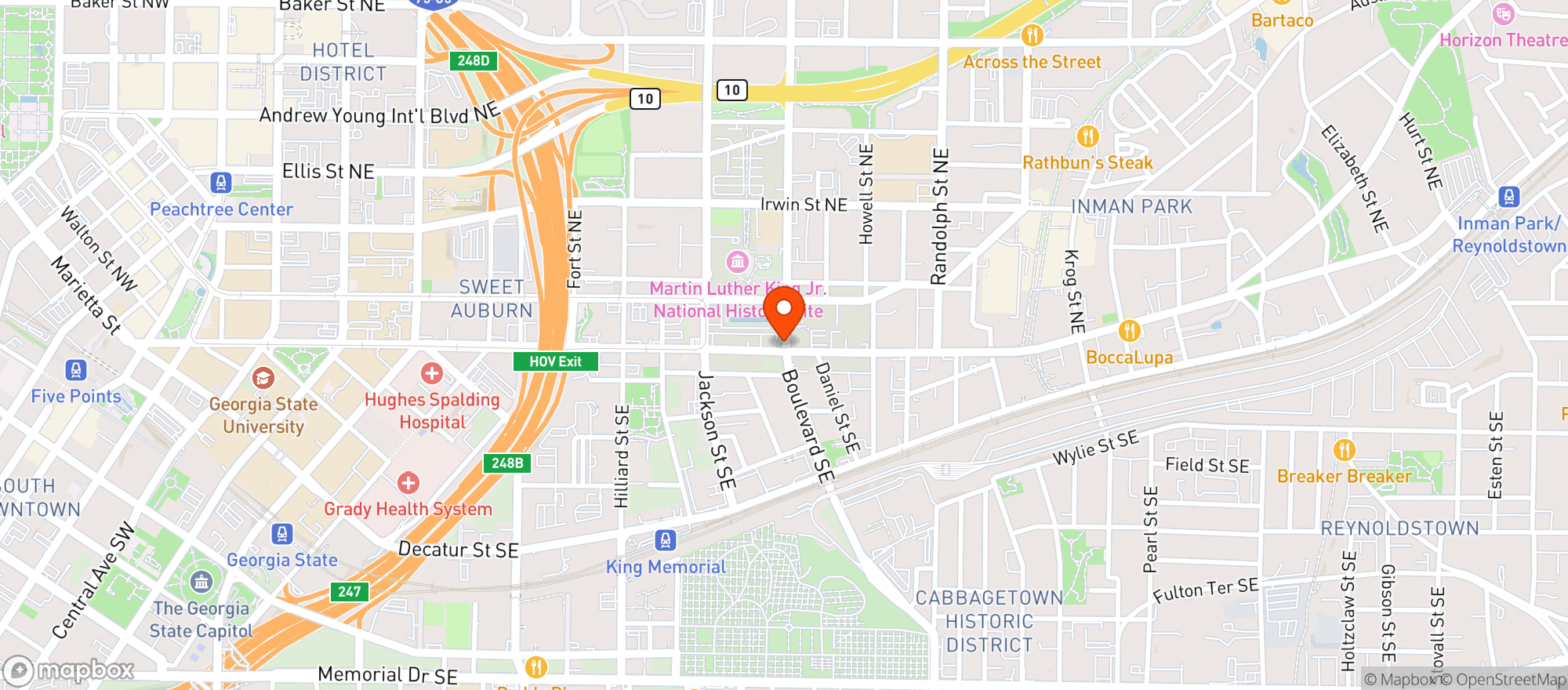 Map showing Sister Louisa's Church Of The Living Room & Ping Pong Emporium