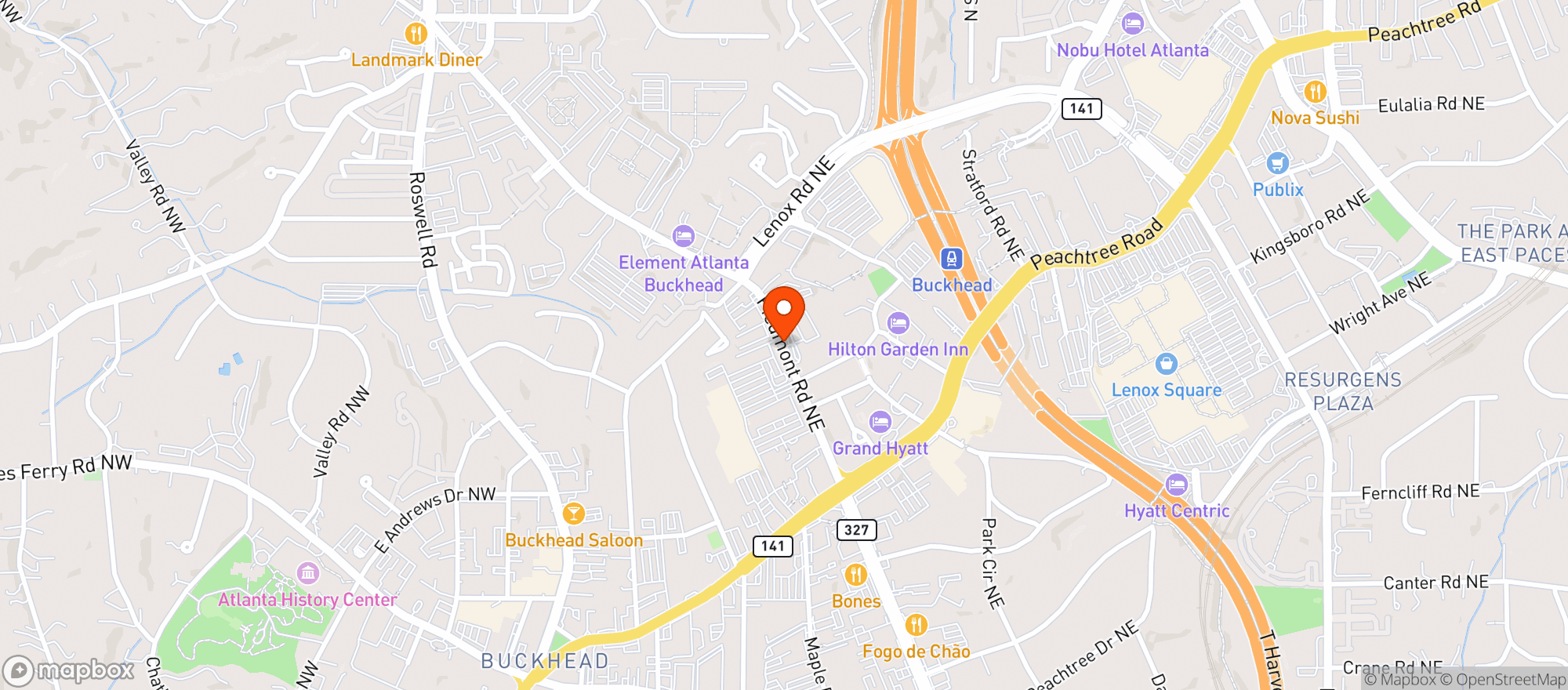 Map showing Publix Super Market