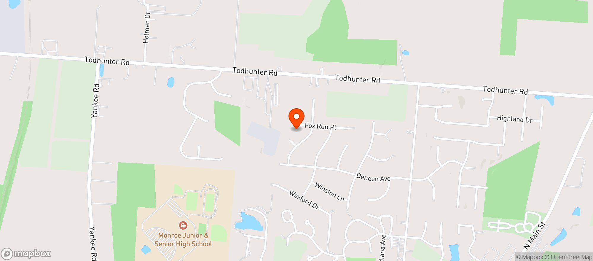 Map showing Woody's Bar North
