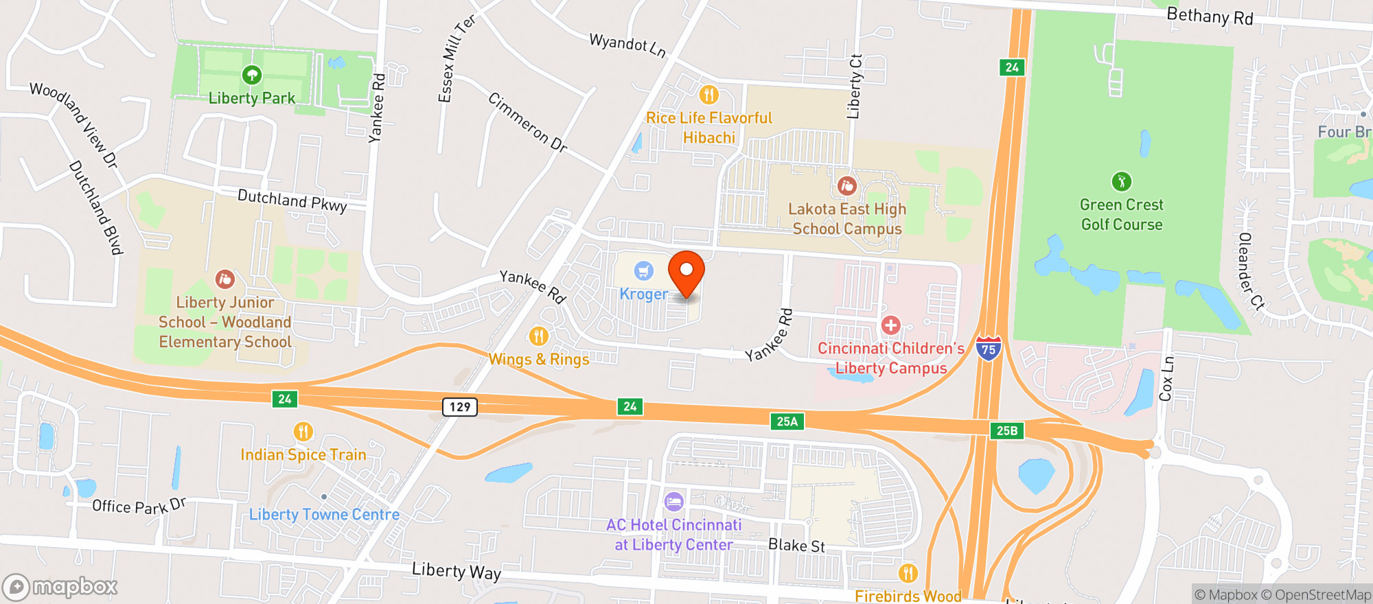 Map showing Cincinnati/Dayton (014) - 00383 - Liberty Township Oh