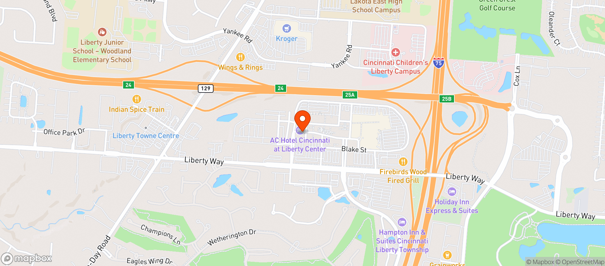 Map showing Fords Garage