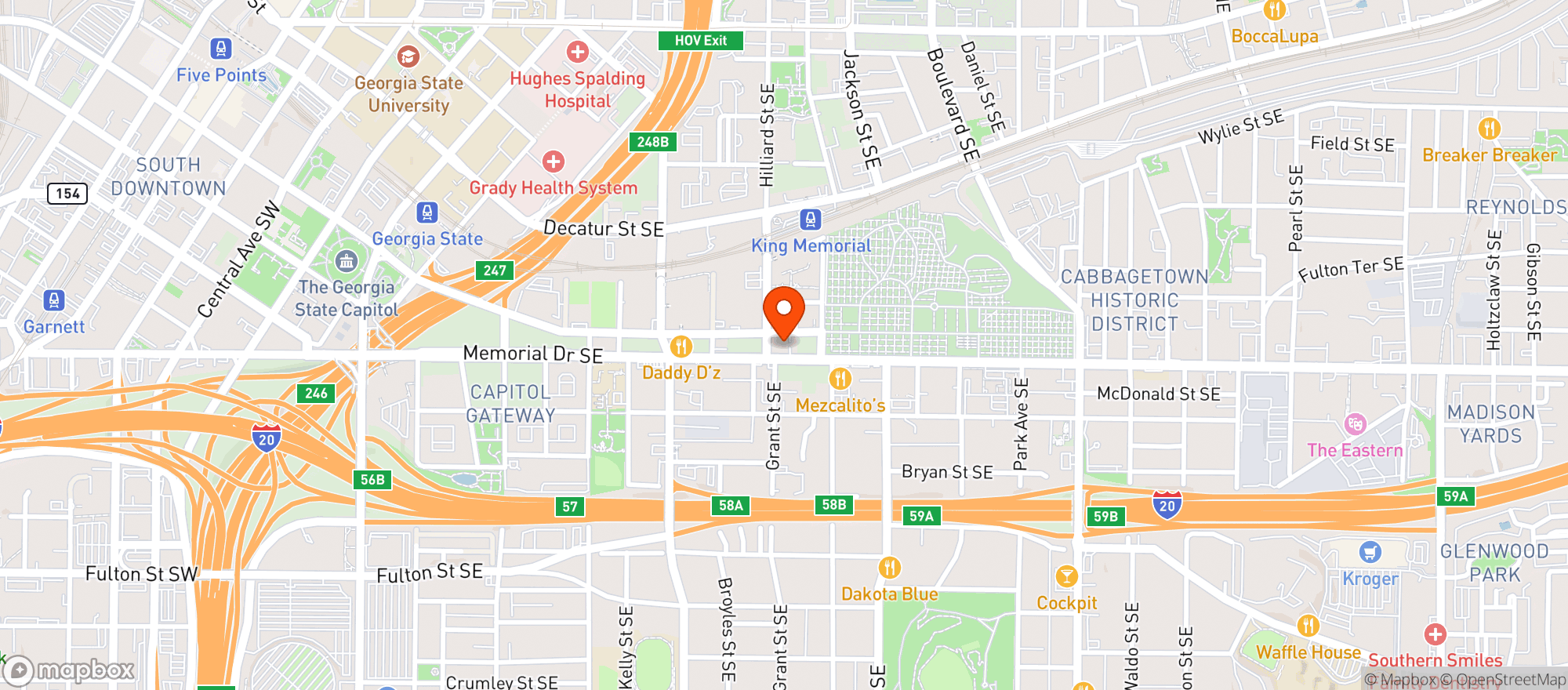 Map showing Das Bbq