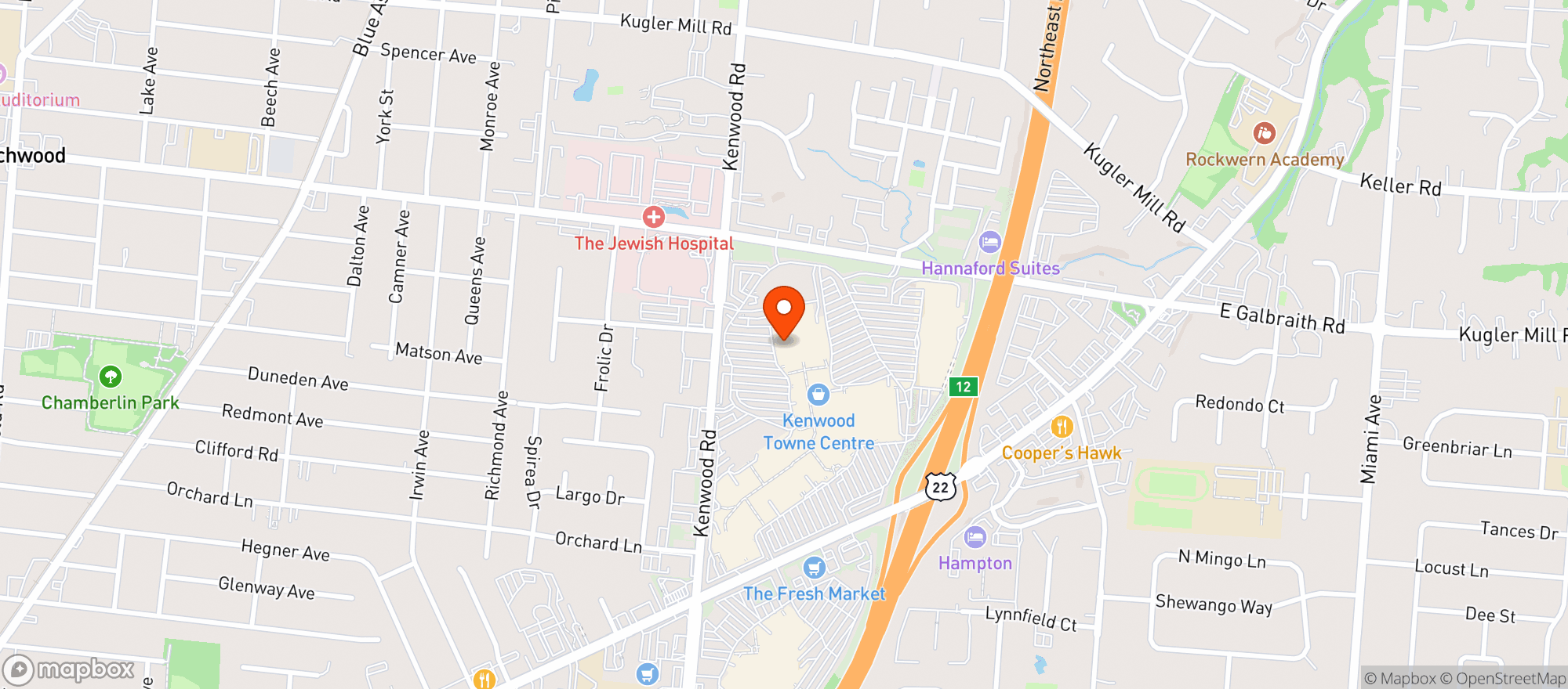 Map showing Cheesecake Factory #74