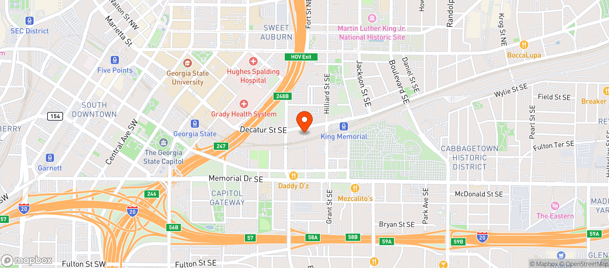 Map showing Limelight Theatre