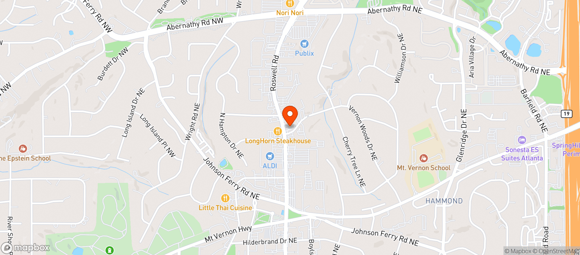 Map showing Chevron Food Mart
