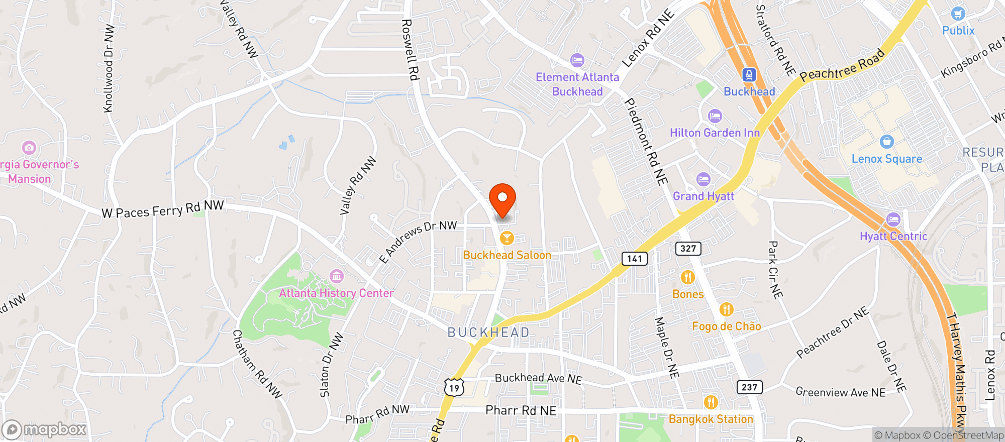 Map showing Rock-N-Taco