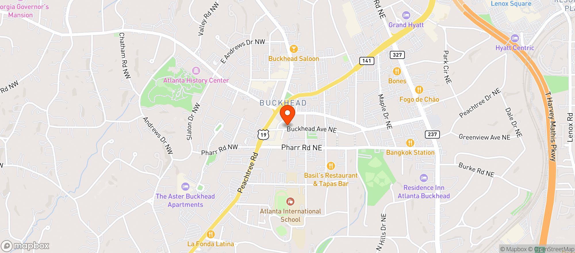 Map showing Bella Cucina