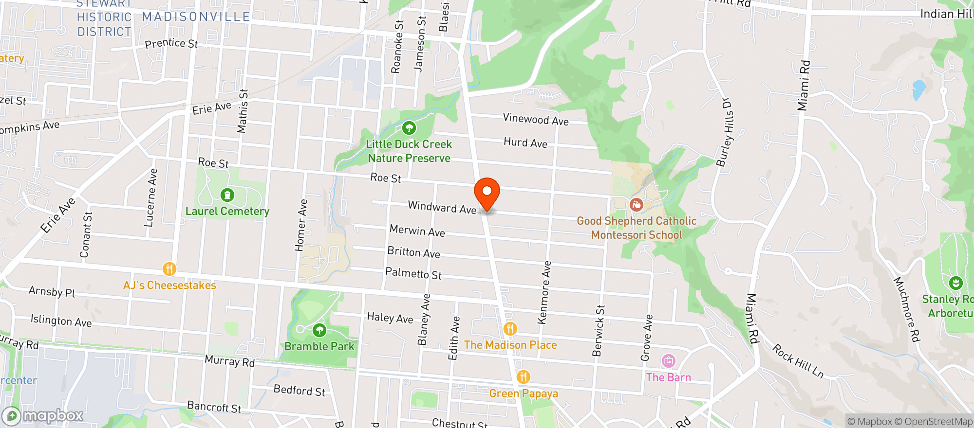 Map showing Will's Pony Keg