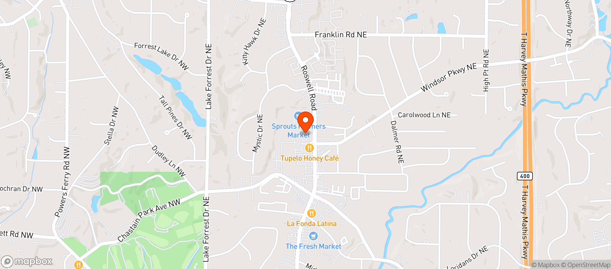 Map showing Sprouts Farmers Market