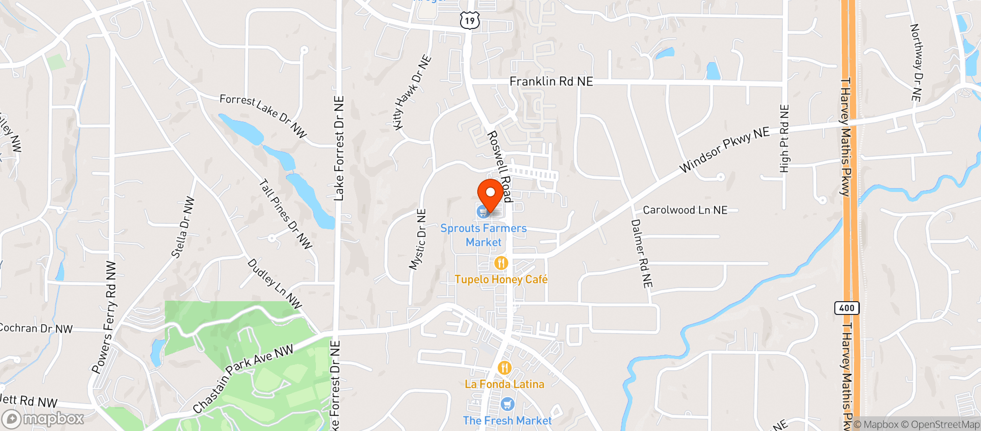 Map showing Taka Sushi Cafe