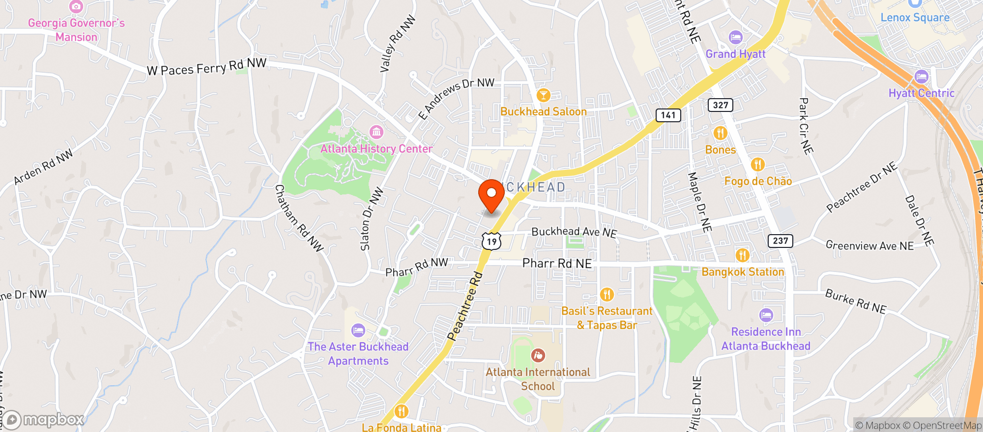 Map showing Intown Golf Club