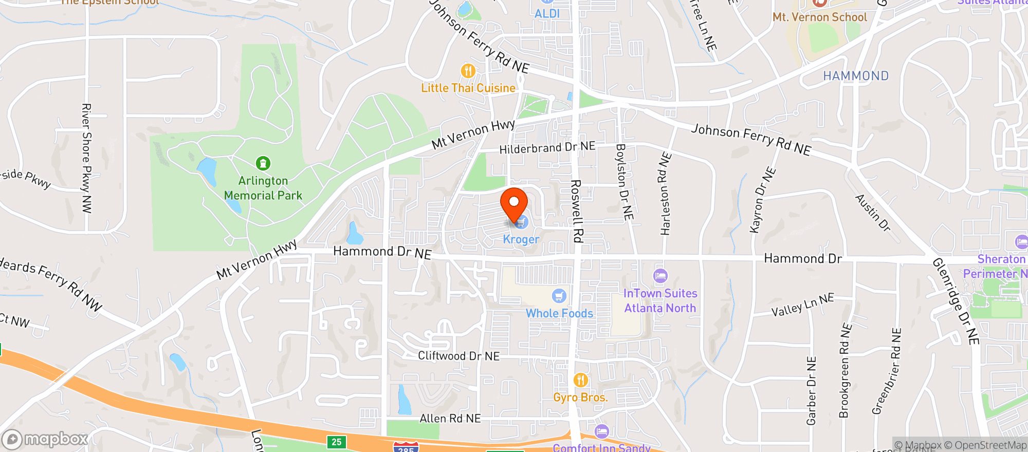 Map showing Kroger