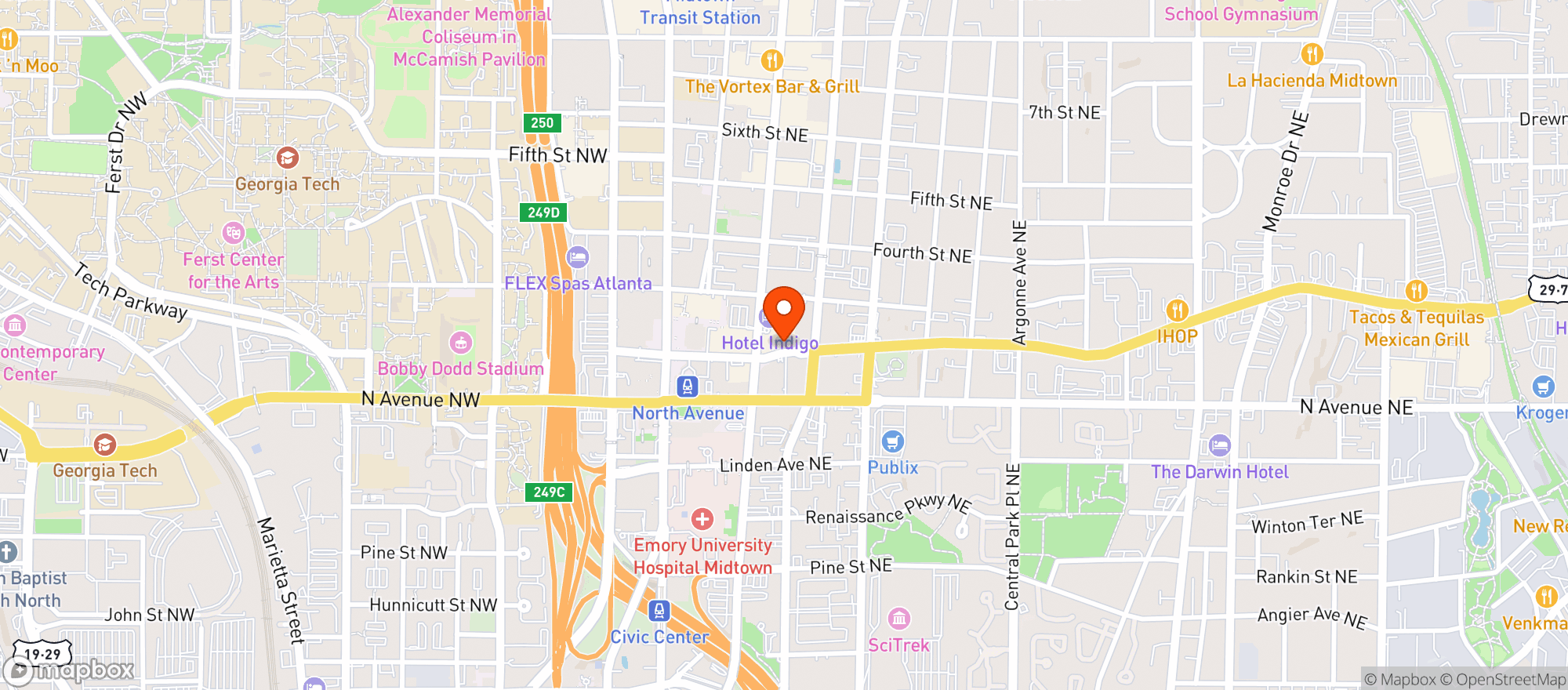 Map showing Ponce Mini Market
