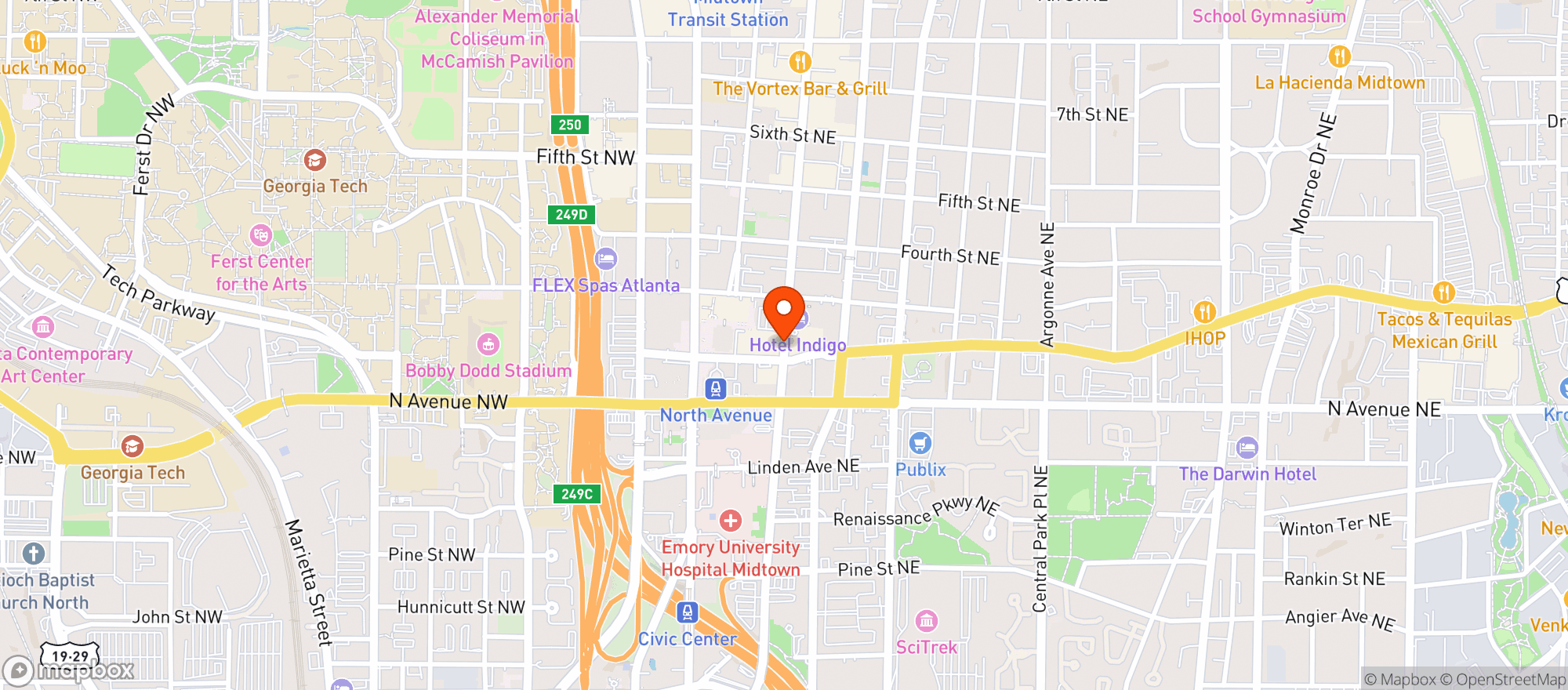 Map showing Fox Theatre