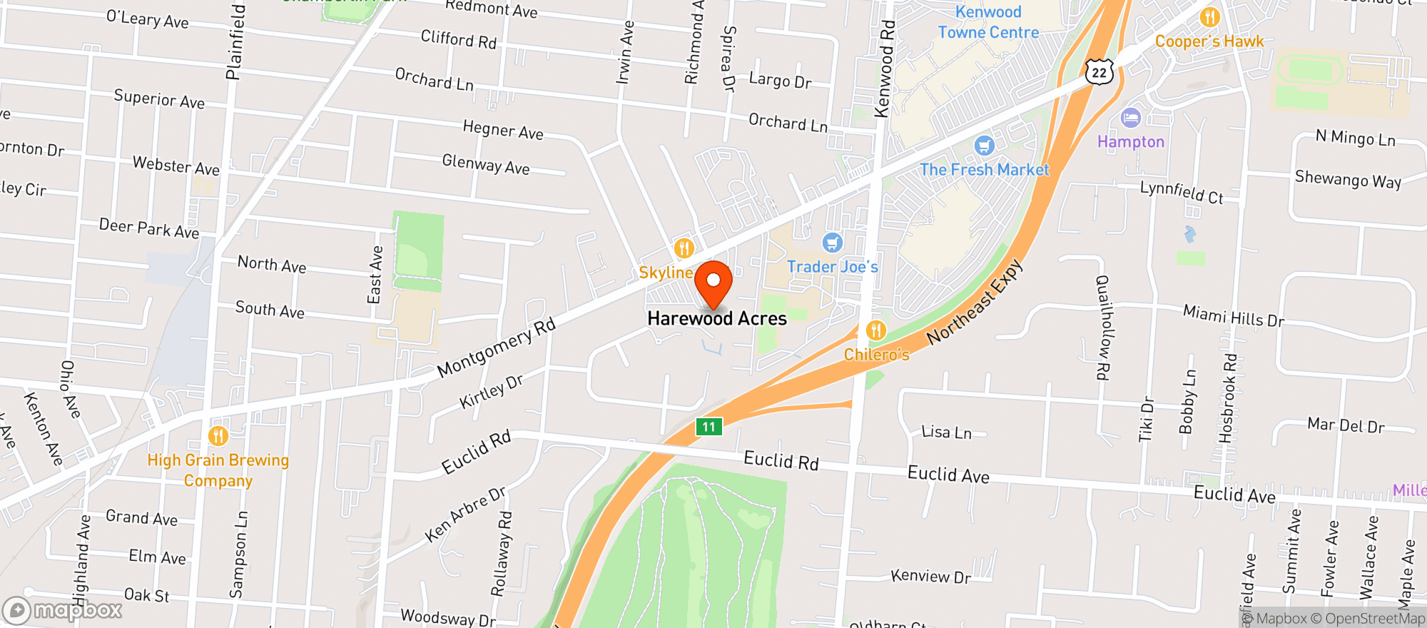 Map showing Buffalo Wild Wings Gril #61