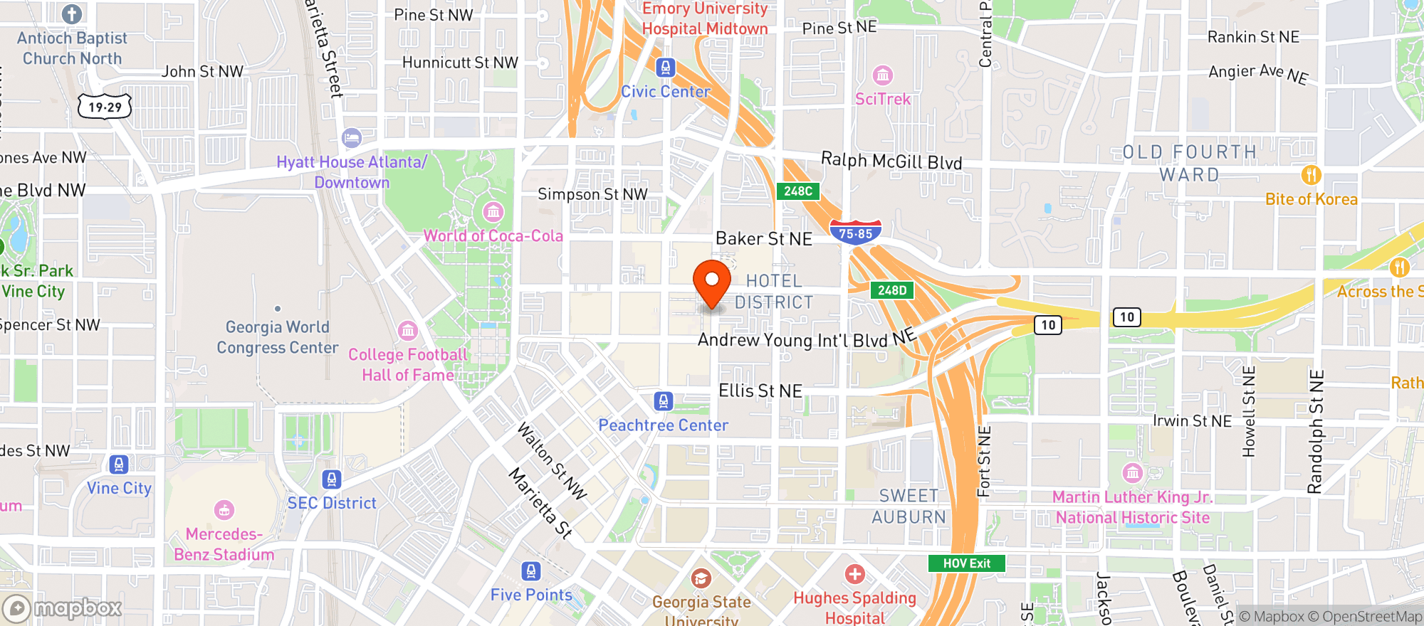 Map showing Gibney's Pub