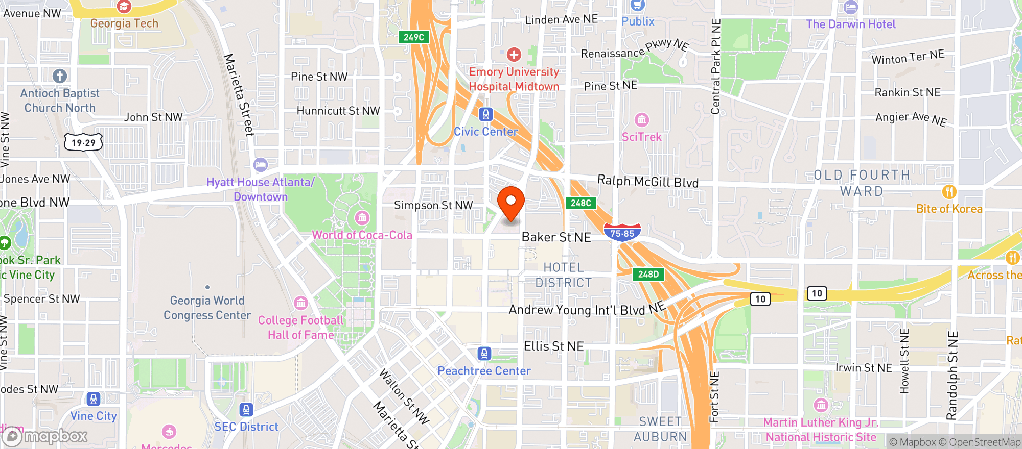 Map showing Mortons The Steakhouse #1119