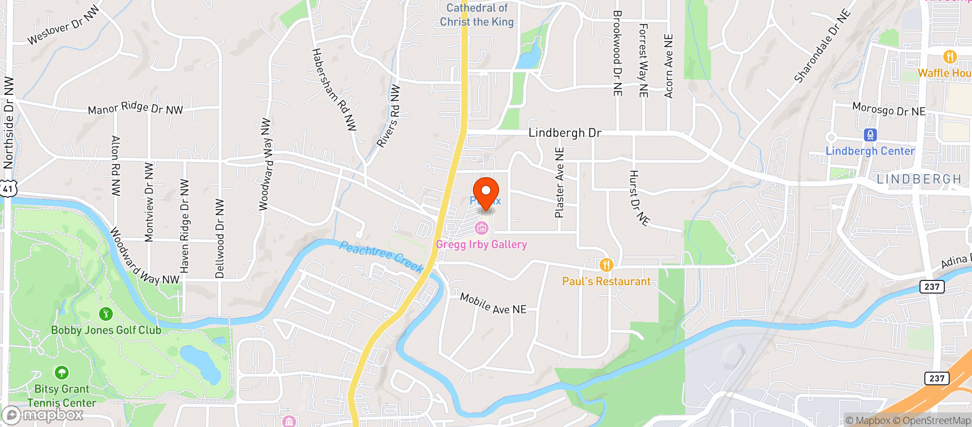 Map showing H & F Bottle Shop