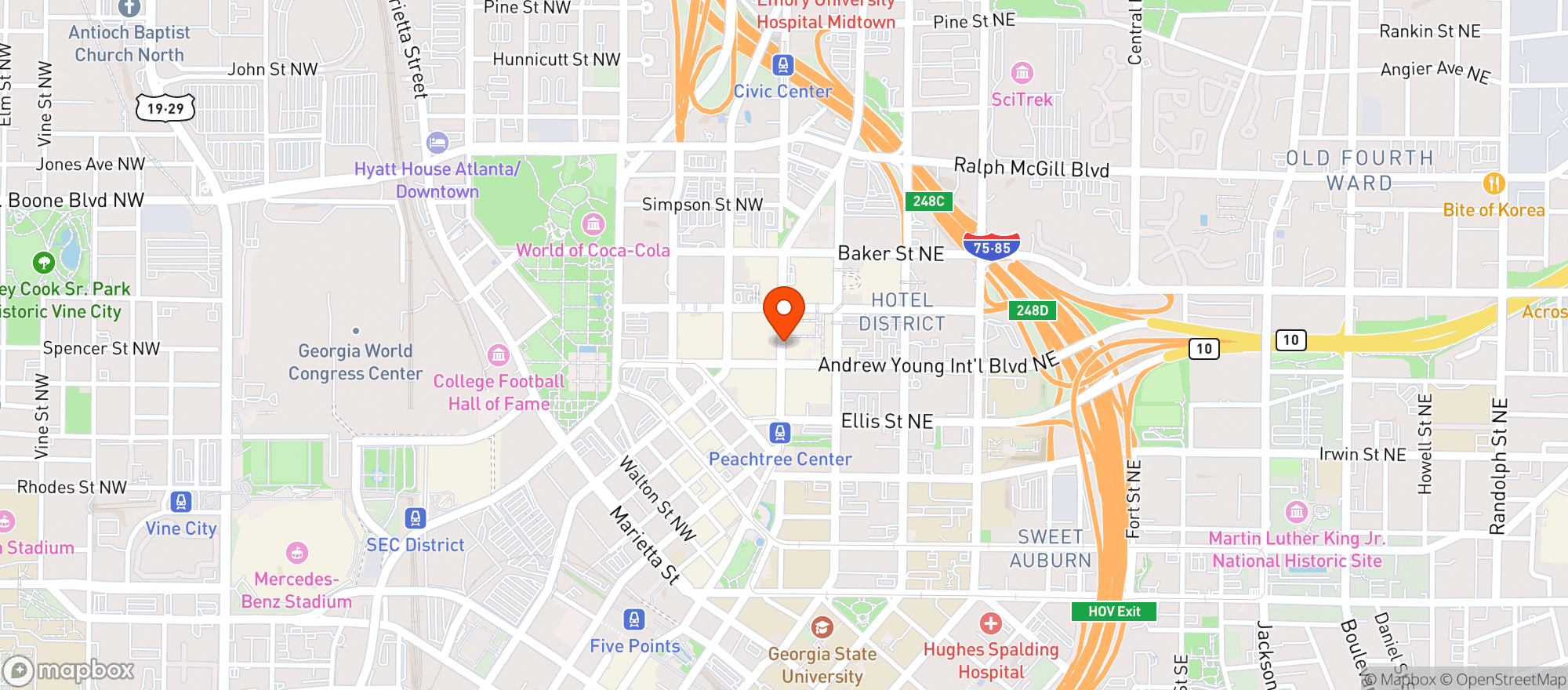 Map showing Metro Cafe Diner