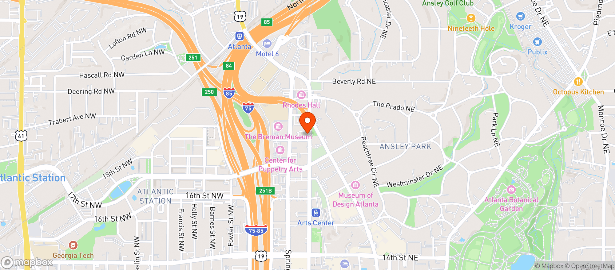 Map showing Canopy By Hilton
