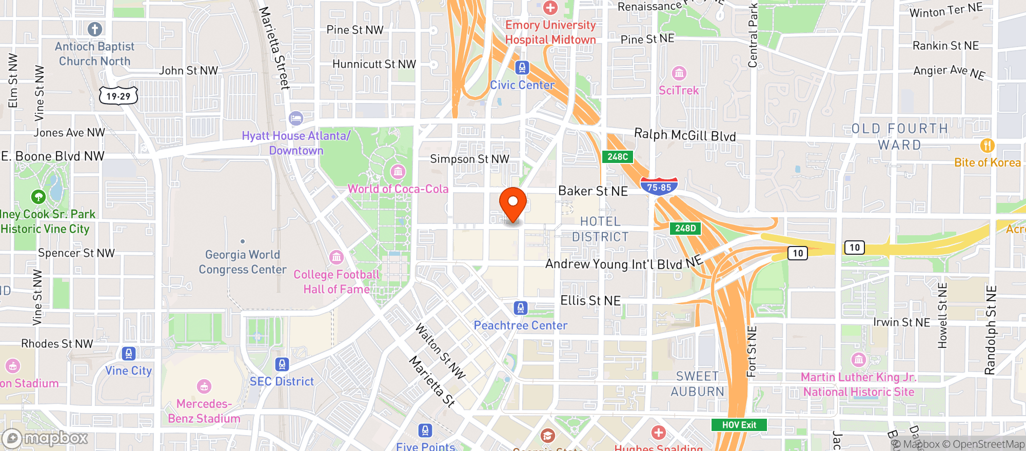 Map showing Capital City Club