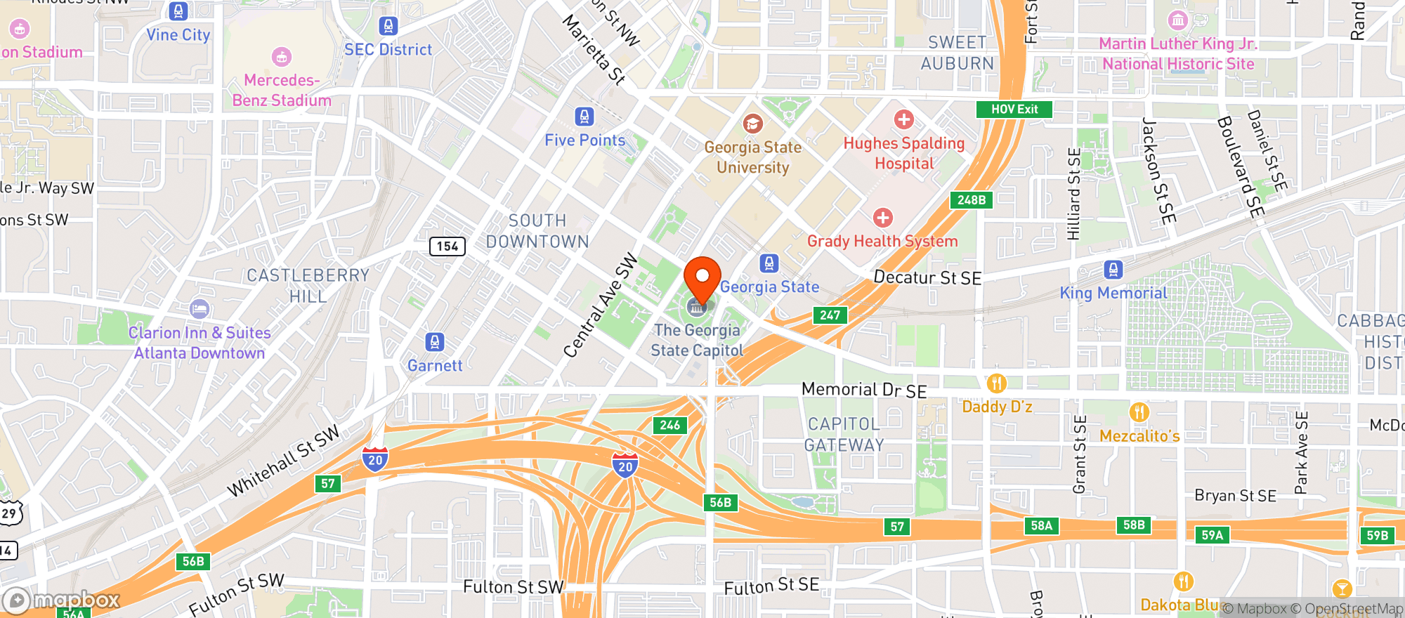 Map showing Mirko Pasta Pizza Restaurant
