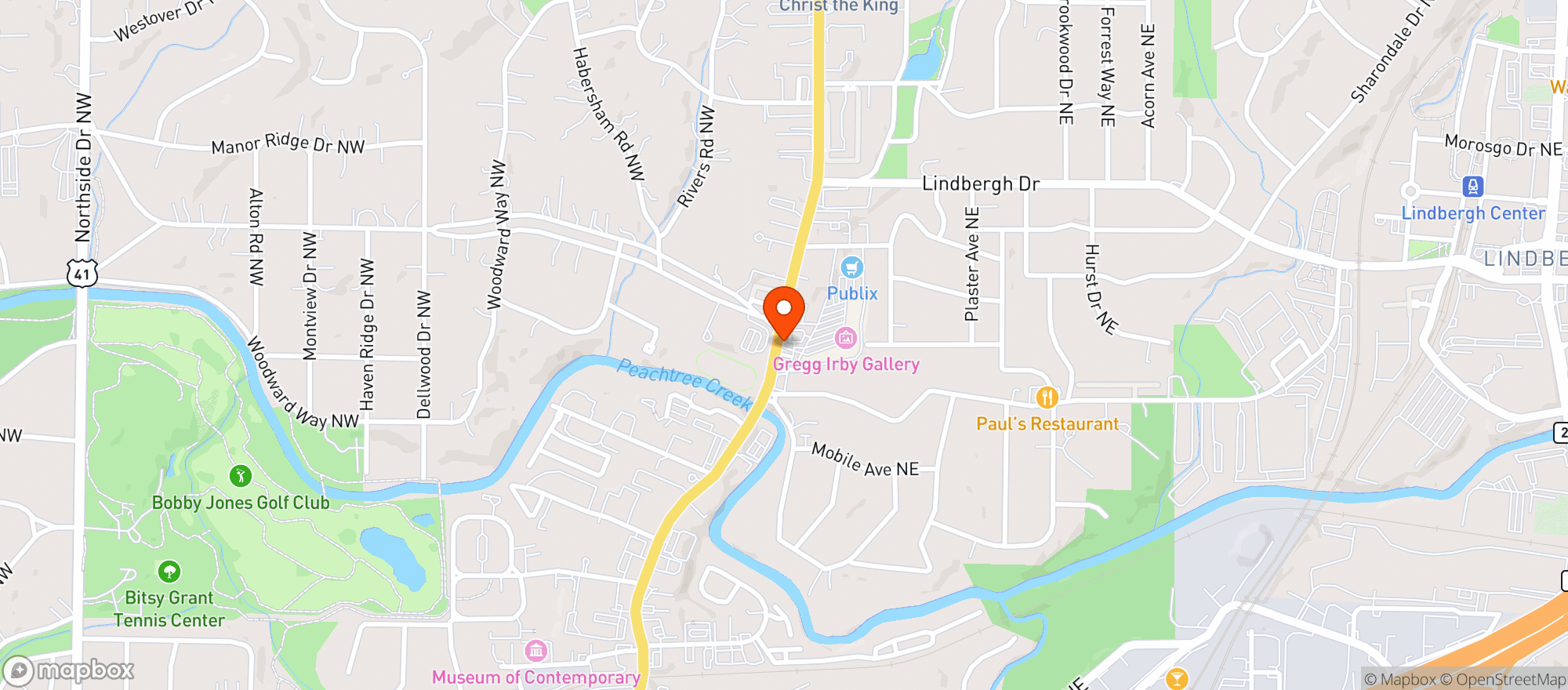 Map showing Publix