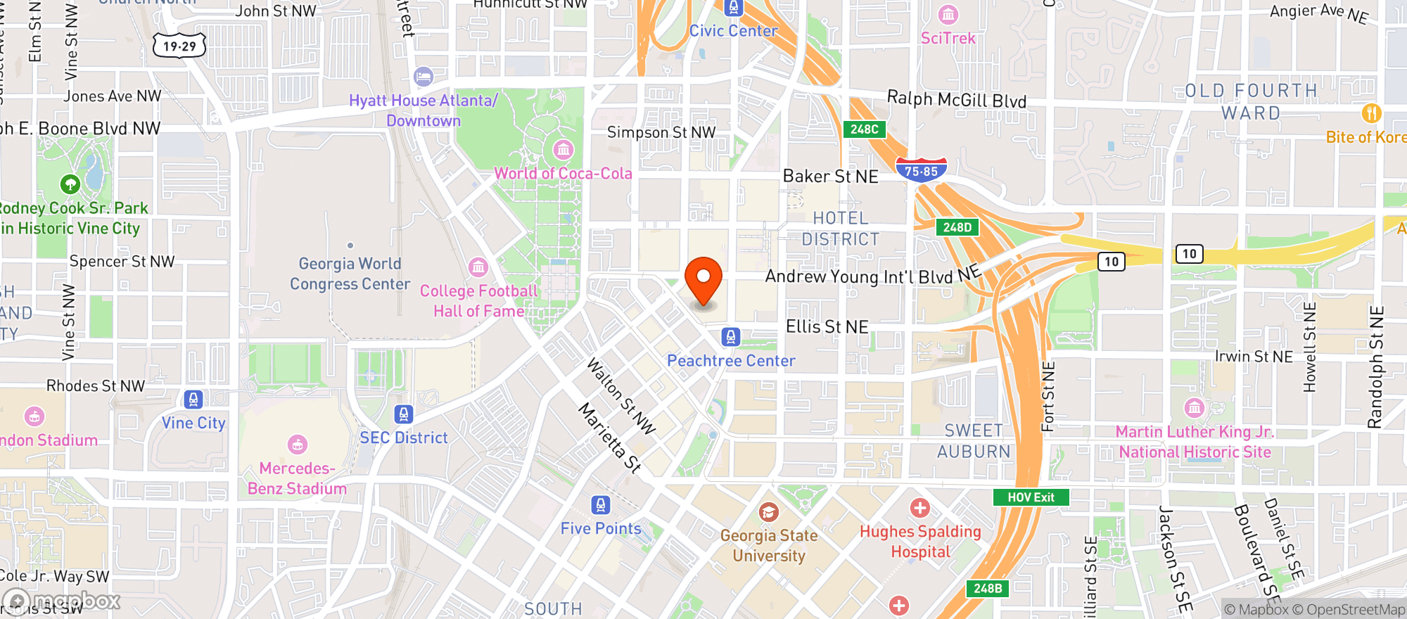 Map showing Skol Brewing Company