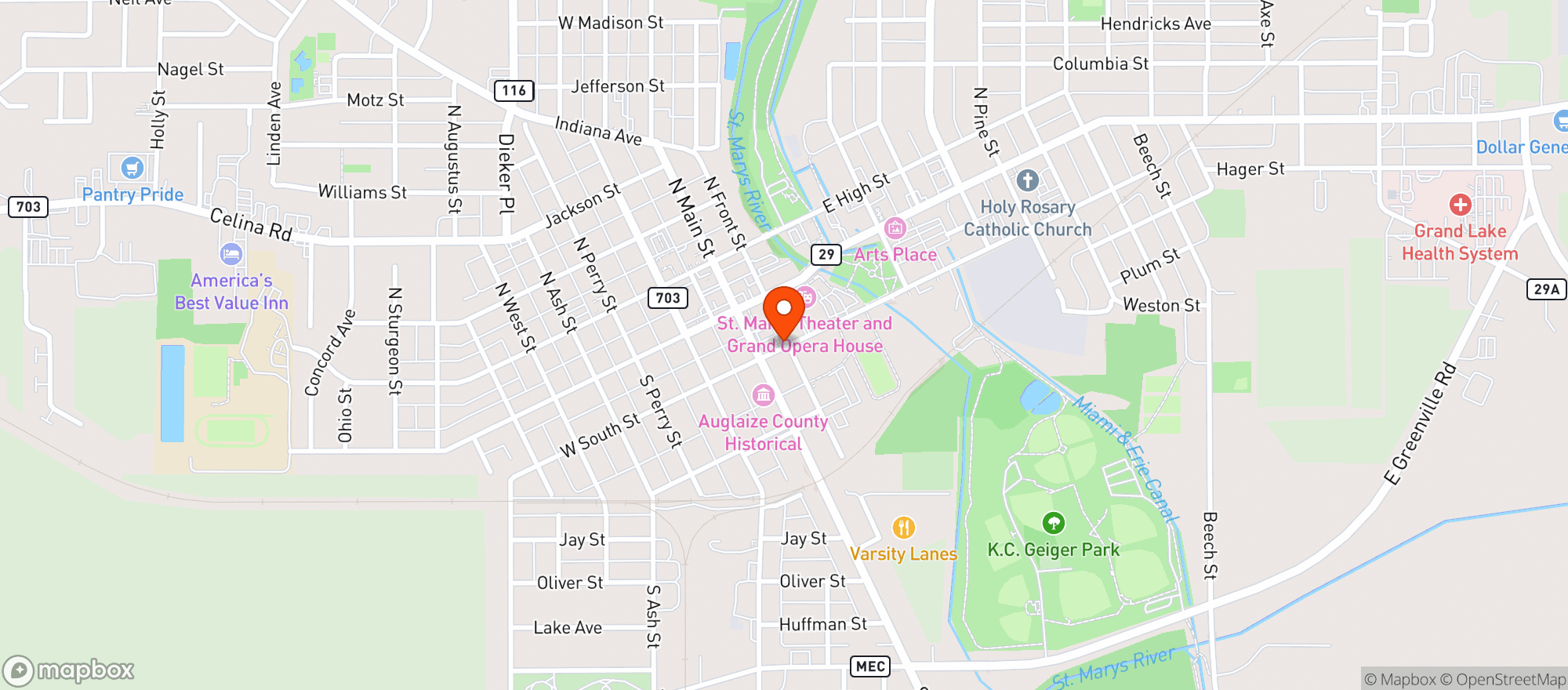 Map showing Marathon #16