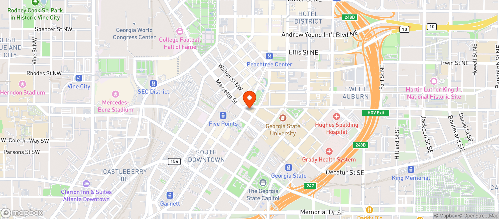 Map showing Azalea Fresh Market