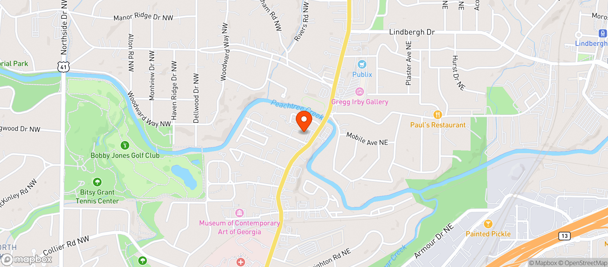 Map showing Willys Mexicana Grill