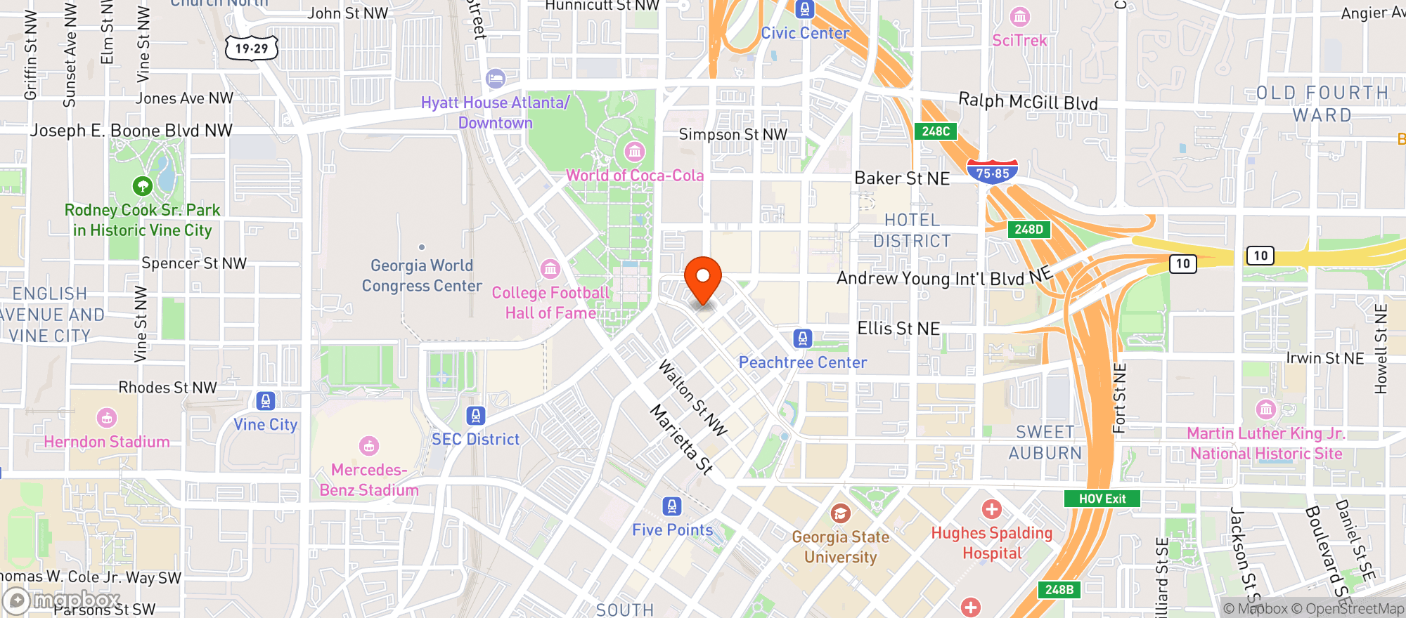 Map showing Teds Montana Grill