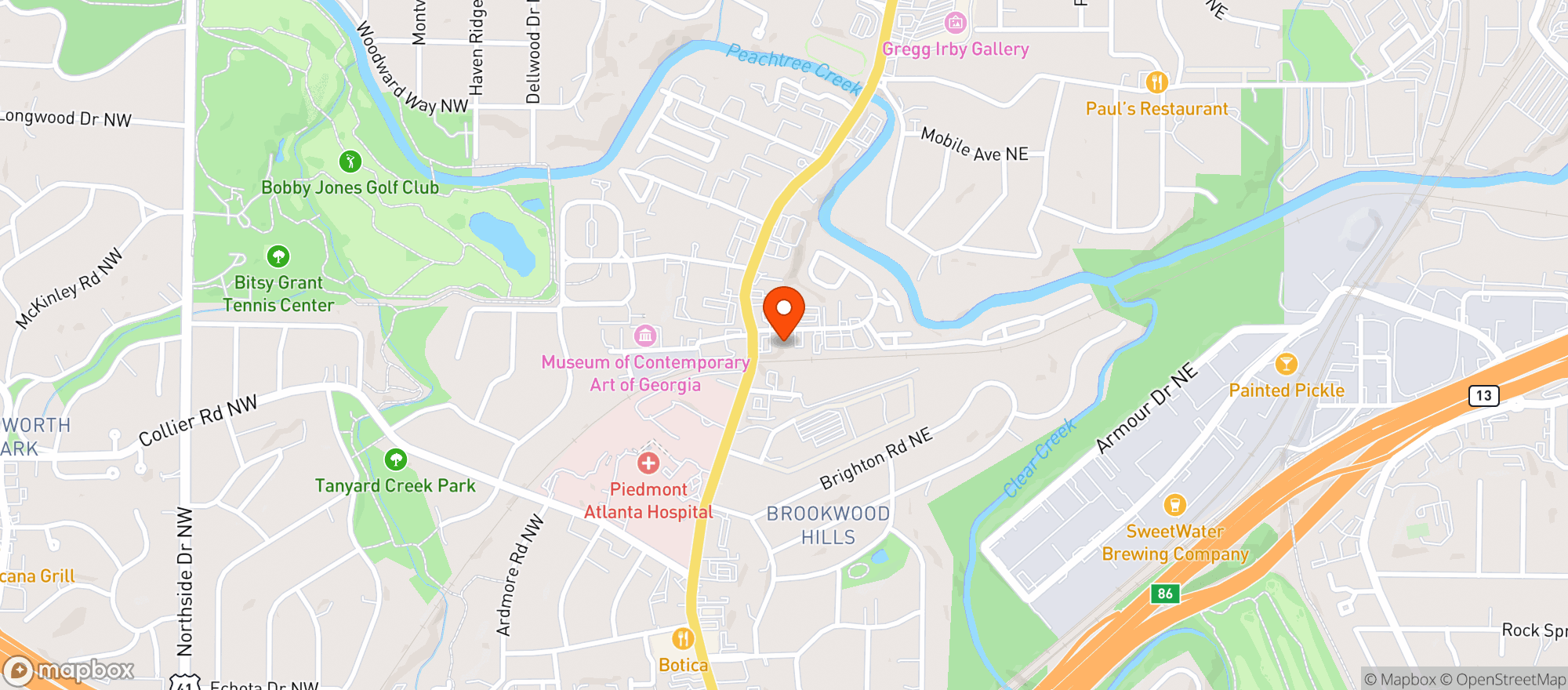 Map showing The Fresh Market