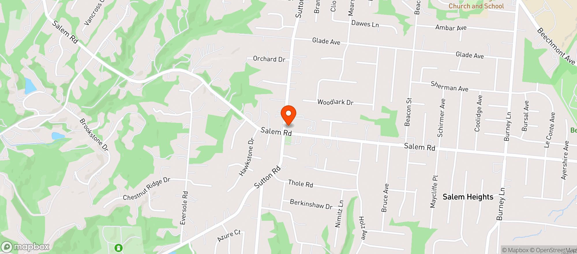 Map showing Mios Pizzeria