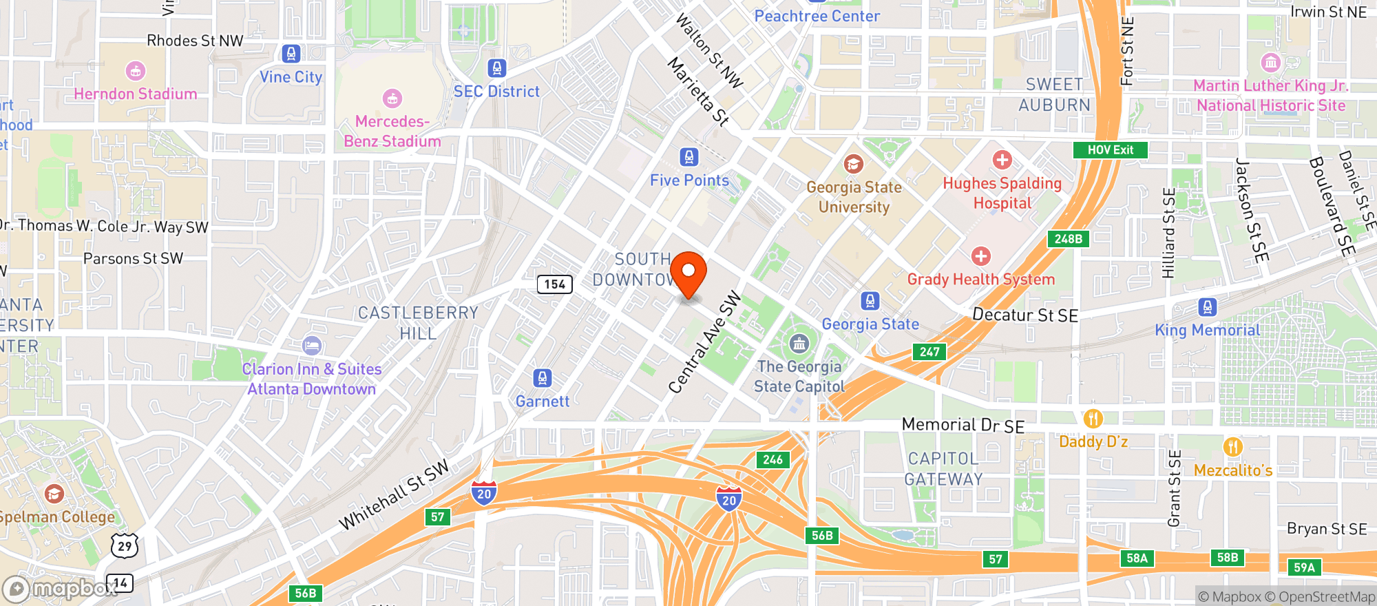 Map showing Origin Hotel #638