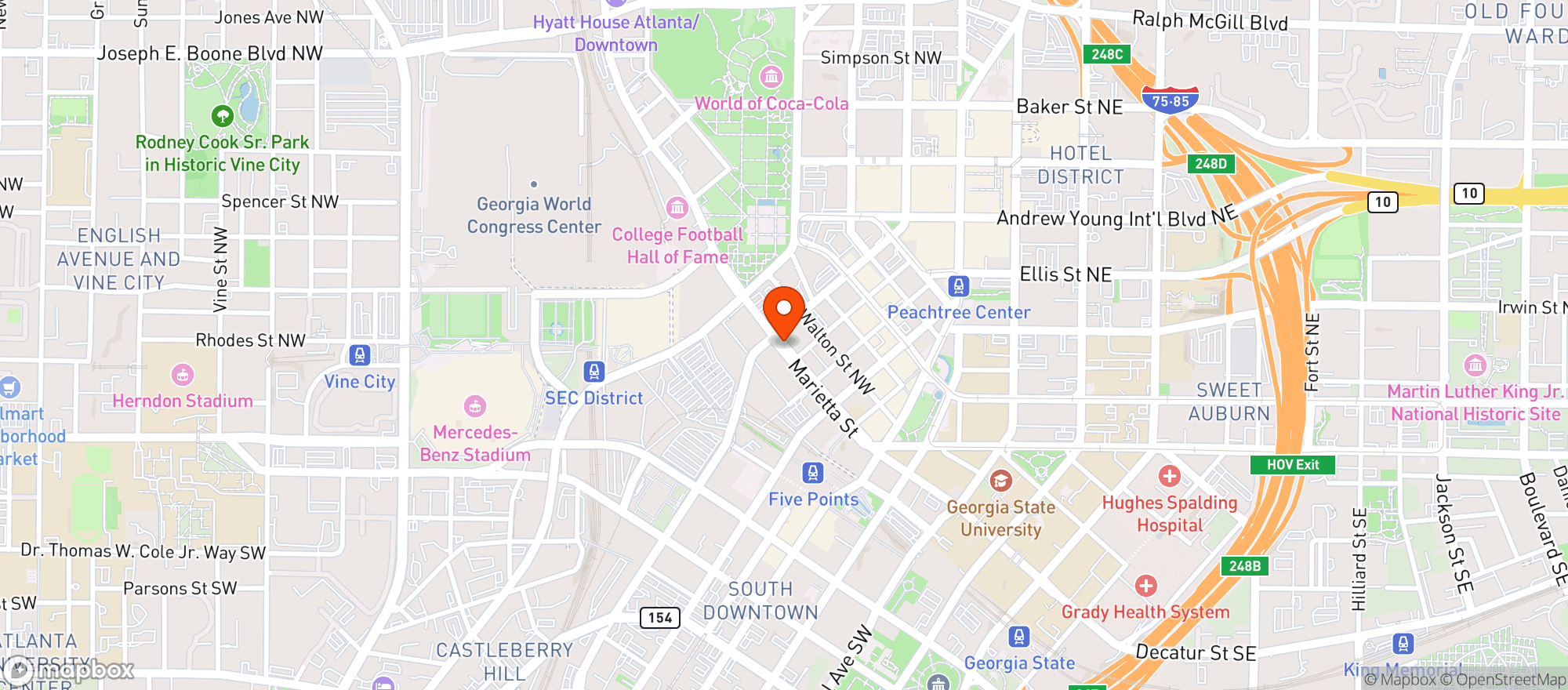 Map showing Thrive
