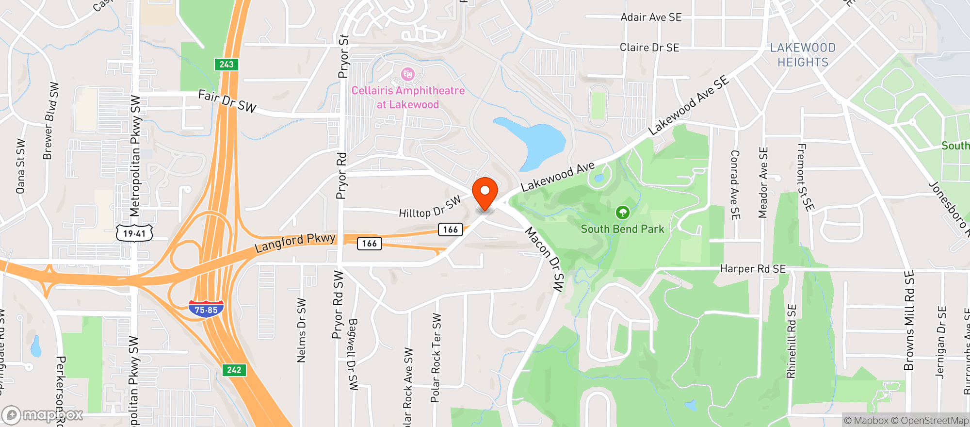 Map showing Circle K