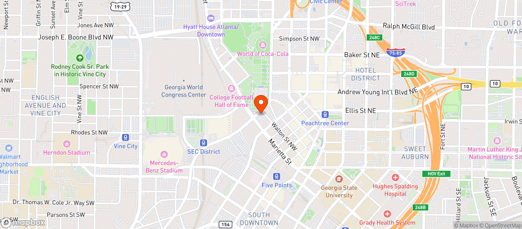 Map showing Park Bar