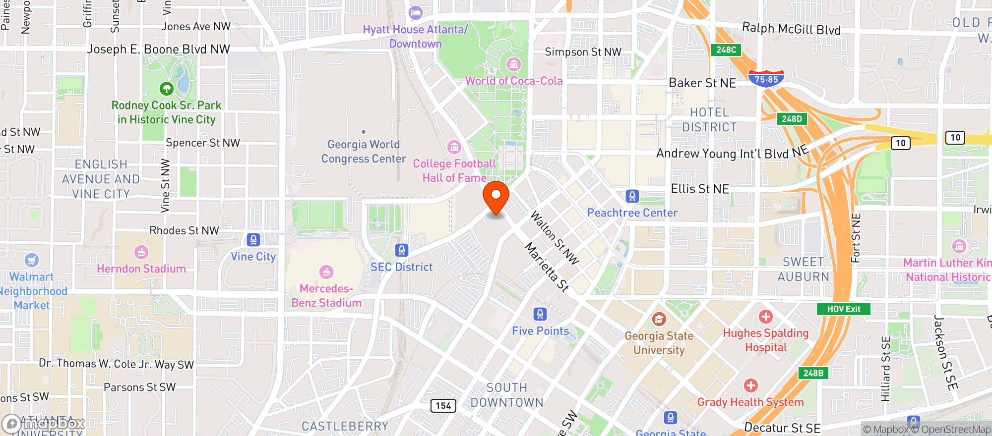 Map showing Hudson Grille