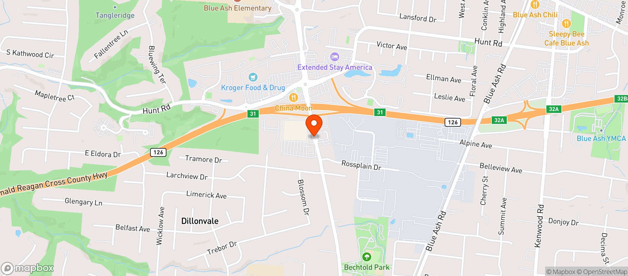 Map showing Target Store