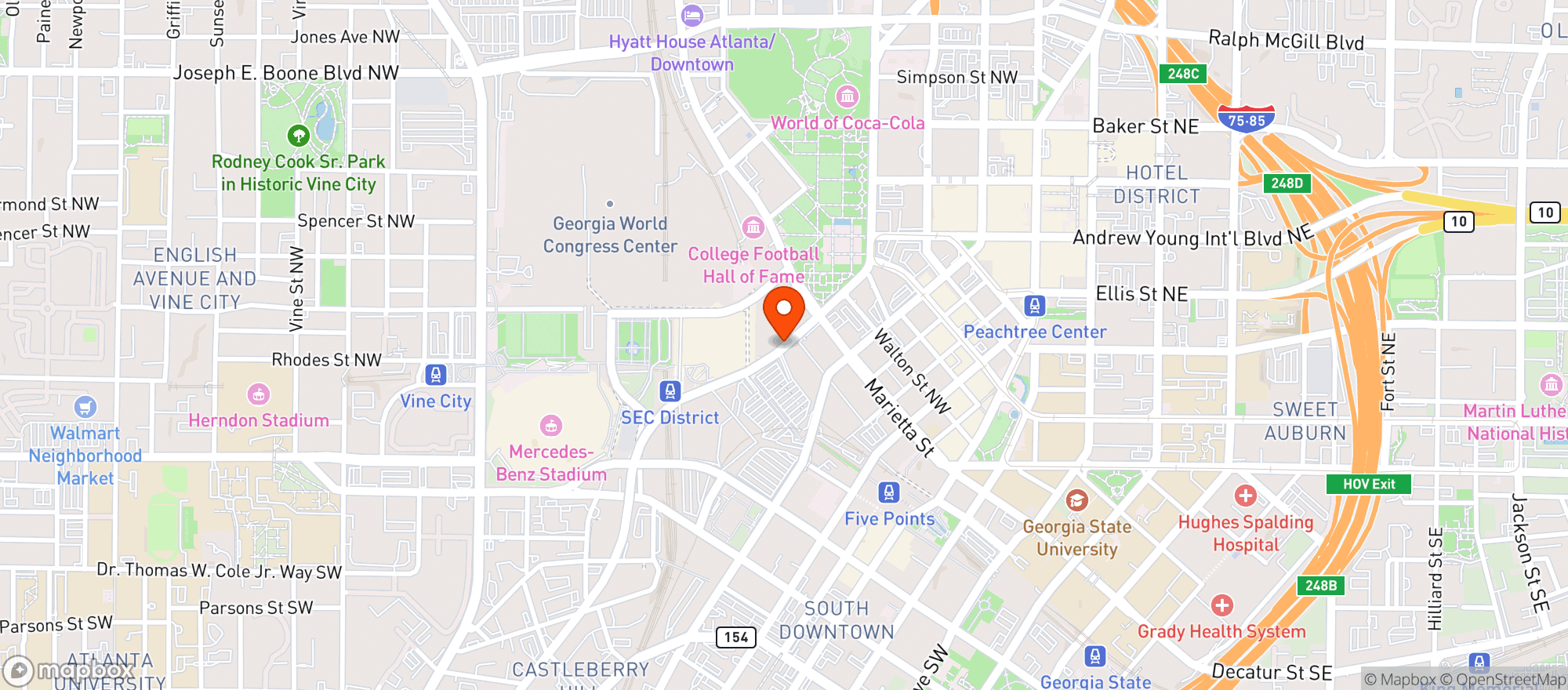 Map showing Hotel Phoenix