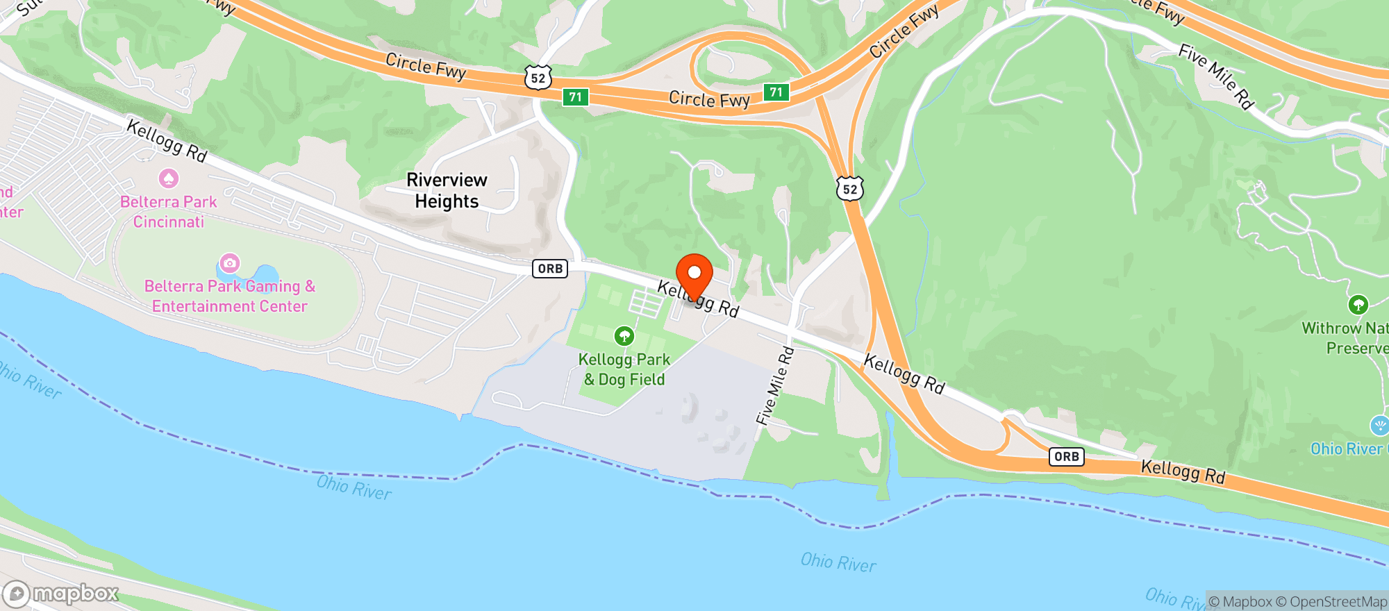 Map showing Grove Park Grille