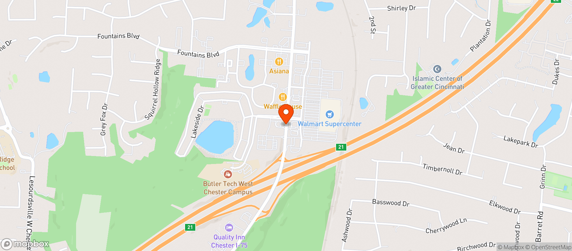Map showing QuikTrip