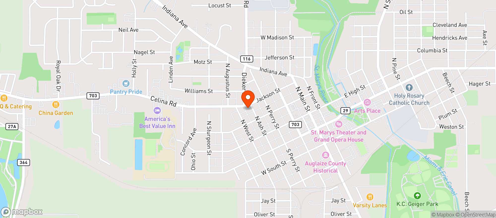 Map showing Sunoco